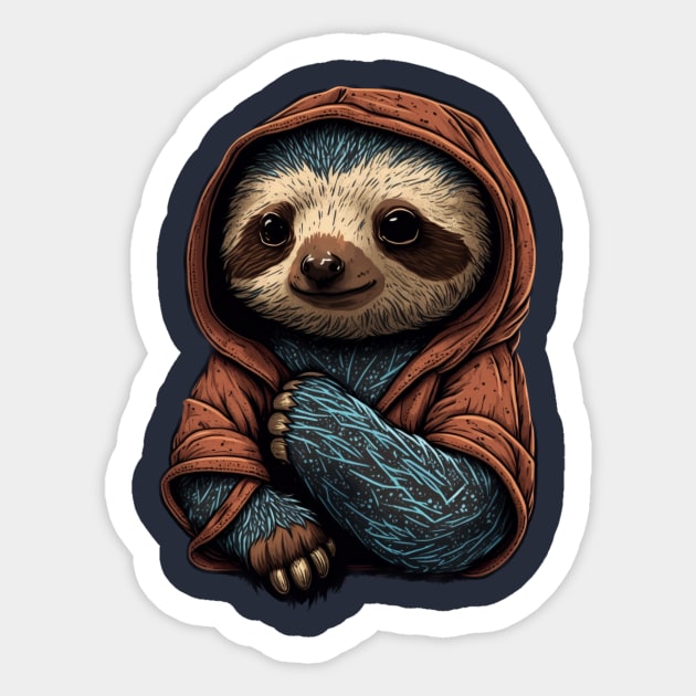 Hooded Sloth Sticker by Starry Street